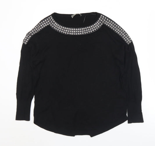 Womens UK Size S Oasis Black Pullover Jumper