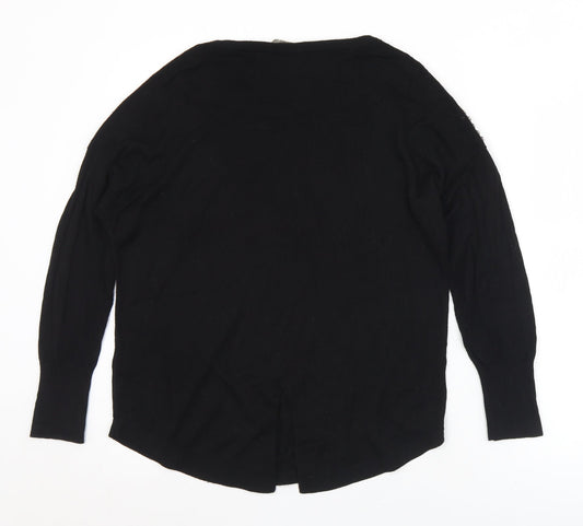 Womens UK Size S Oasis Black Pullover Jumper