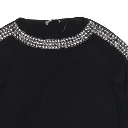 Womens UK Size S Oasis Black Pullover Jumper