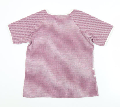 Womens UK Size M Luca Vanucci Purple Jersey T-Shirt