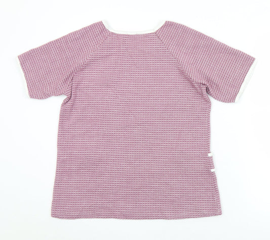 Womens UK Size M Luca Vanucci Purple Jersey T-Shirt