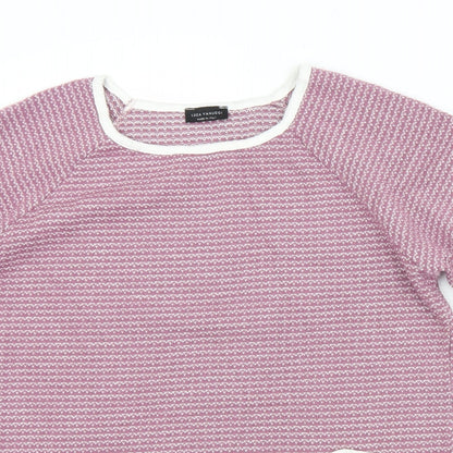 Womens UK Size M Luca Vanucci Purple Jersey T-Shirt