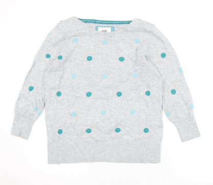 Womens UK Size 12 Maine Grey Pullover Jumper