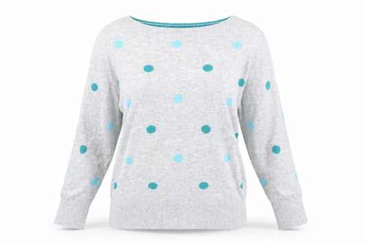 Womens UK Size 12 Maine Grey Pullover Jumper