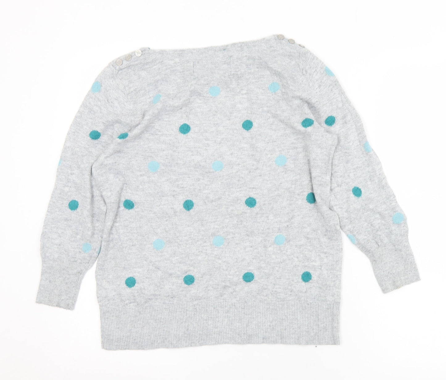 Womens UK Size 12 Maine Grey Pullover Jumper