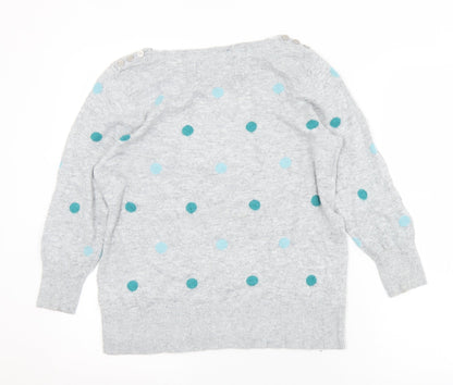 Womens UK Size 12 Maine Grey Pullover Jumper