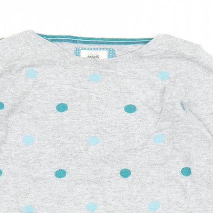 Womens UK Size 12 Maine Grey Pullover Jumper