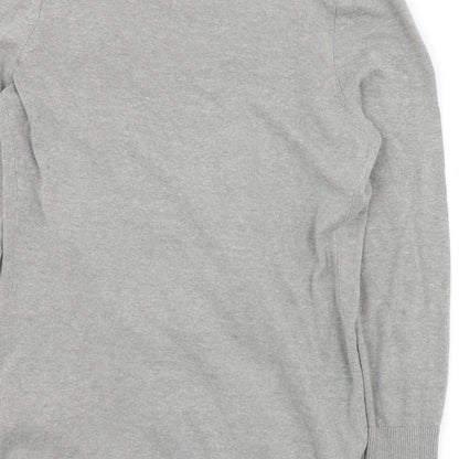 B.C. Best Connections Womens Grey V-Neck  Cotton Cardigan Jumper Size 12