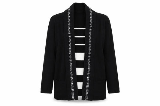 Womens UK Size M Envy Black Cardigan Jumper