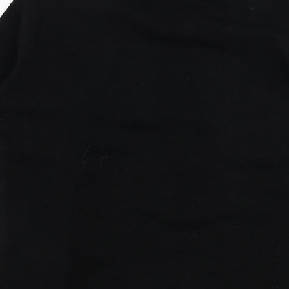 Envy Womens Black Round Neck Striped Acrylic Cardigan Jumper Size M