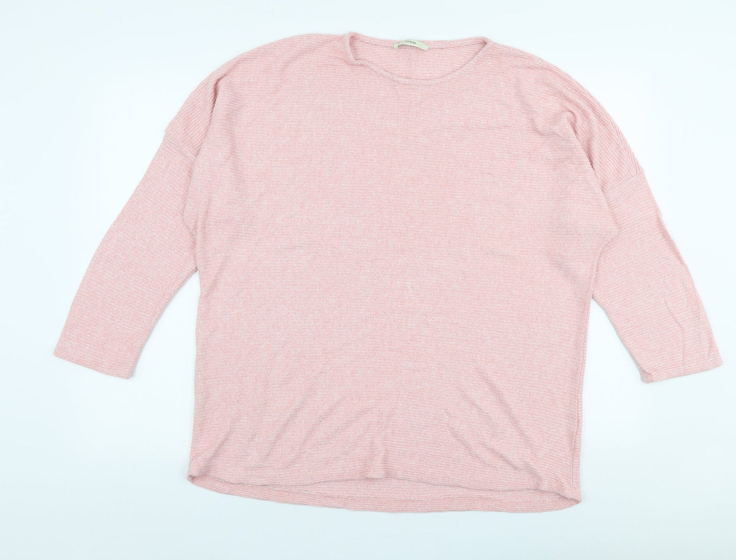George Womens Pink Round Neck  Viscose Pullover Jumper Size XL