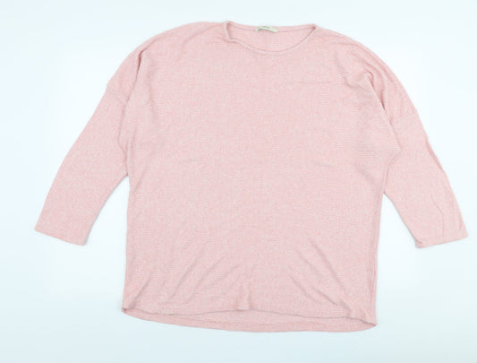 George Womens Pink Round Neck  Viscose Pullover Jumper Size XL