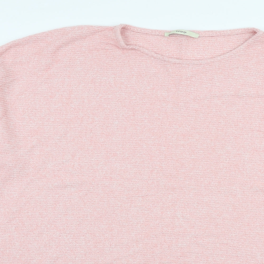 George Womens Pink Round Neck  Viscose Pullover Jumper Size XL