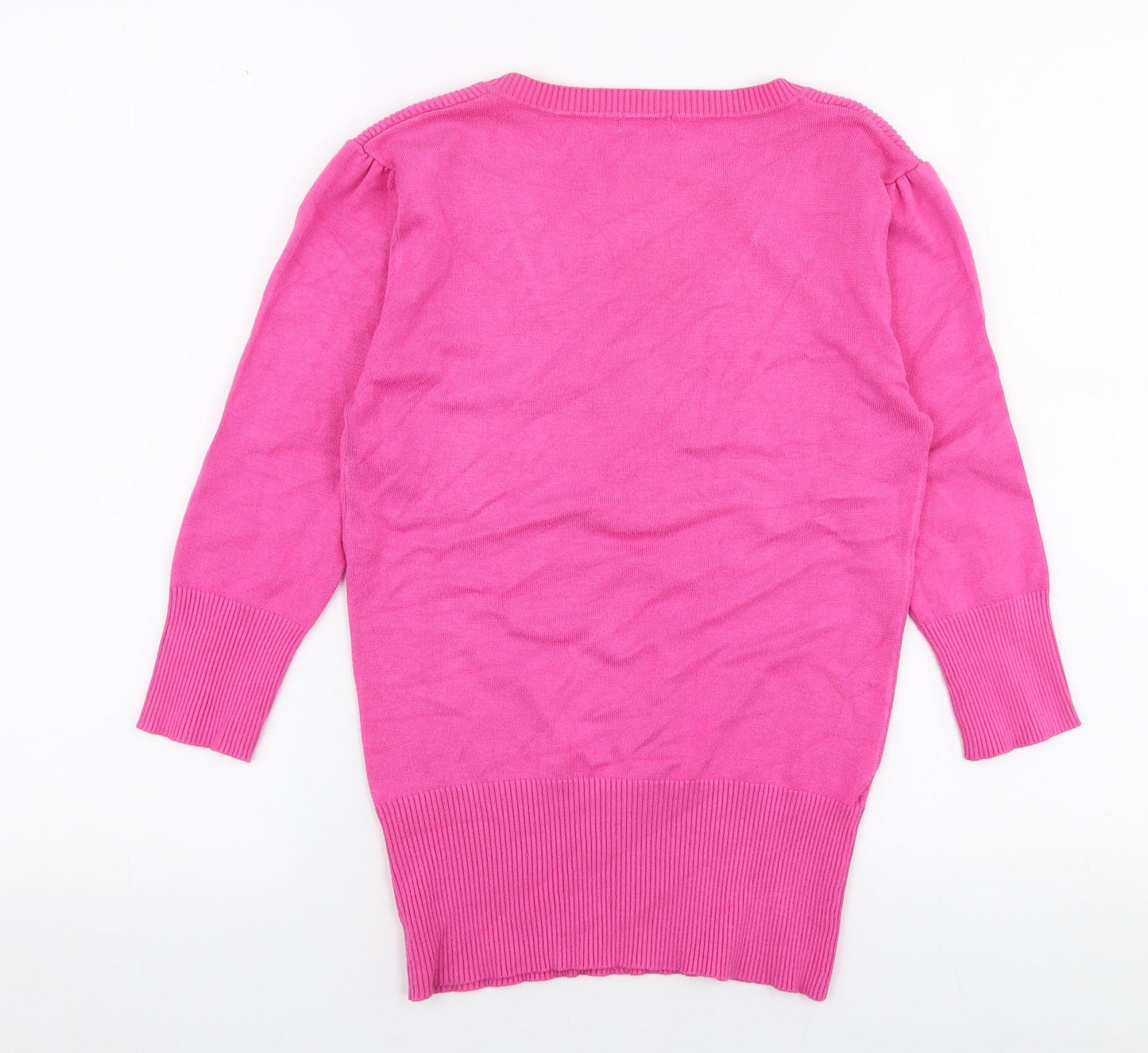 Womens UK Size S Preworn Pink Pullover Jumper