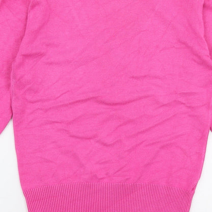 Womens UK Size S Preworn Pink Pullover Jumper