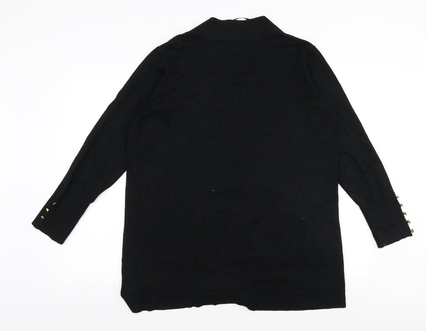 Primark Womens Black V-Neck  Viscose Cardigan Jumper Size L