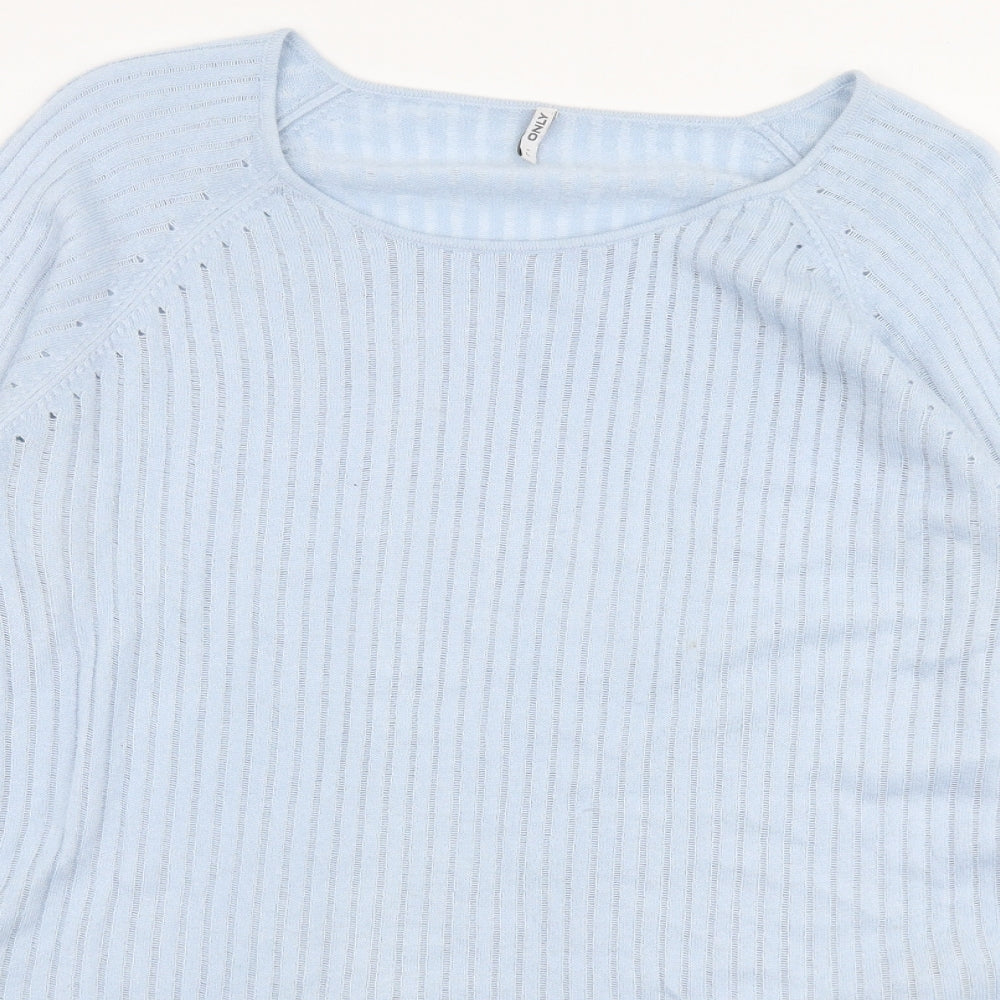 Womens UK Size L Only Blue Pullover Jumper