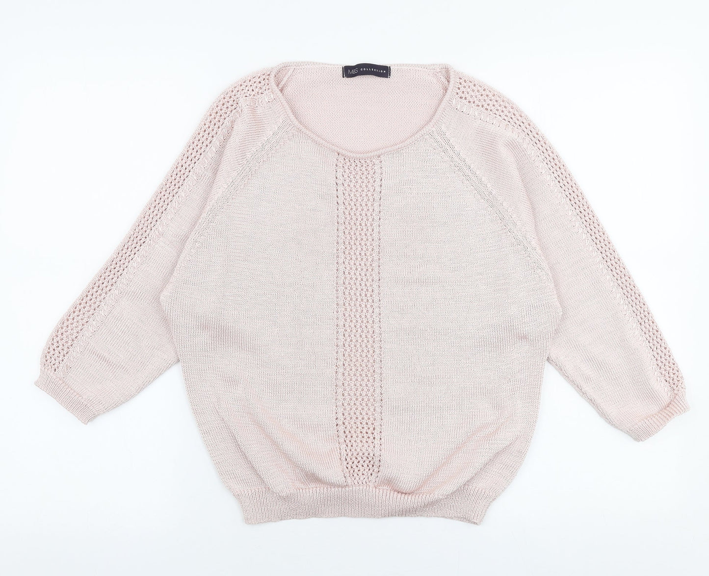 Womens UK Size 10 Marks and Spencer Pink Pullover Jumper