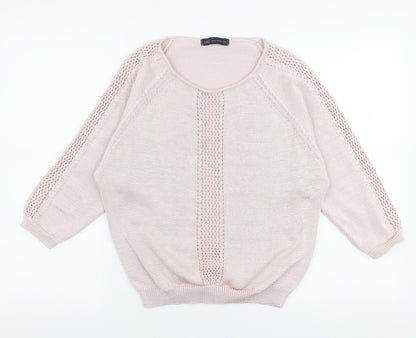 Womens UK Size 10 Marks and Spencer Pink Pullover Jumper