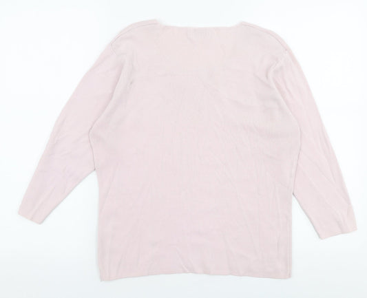 Womens UK Size S Bonmarche Pink Pullover Jumper