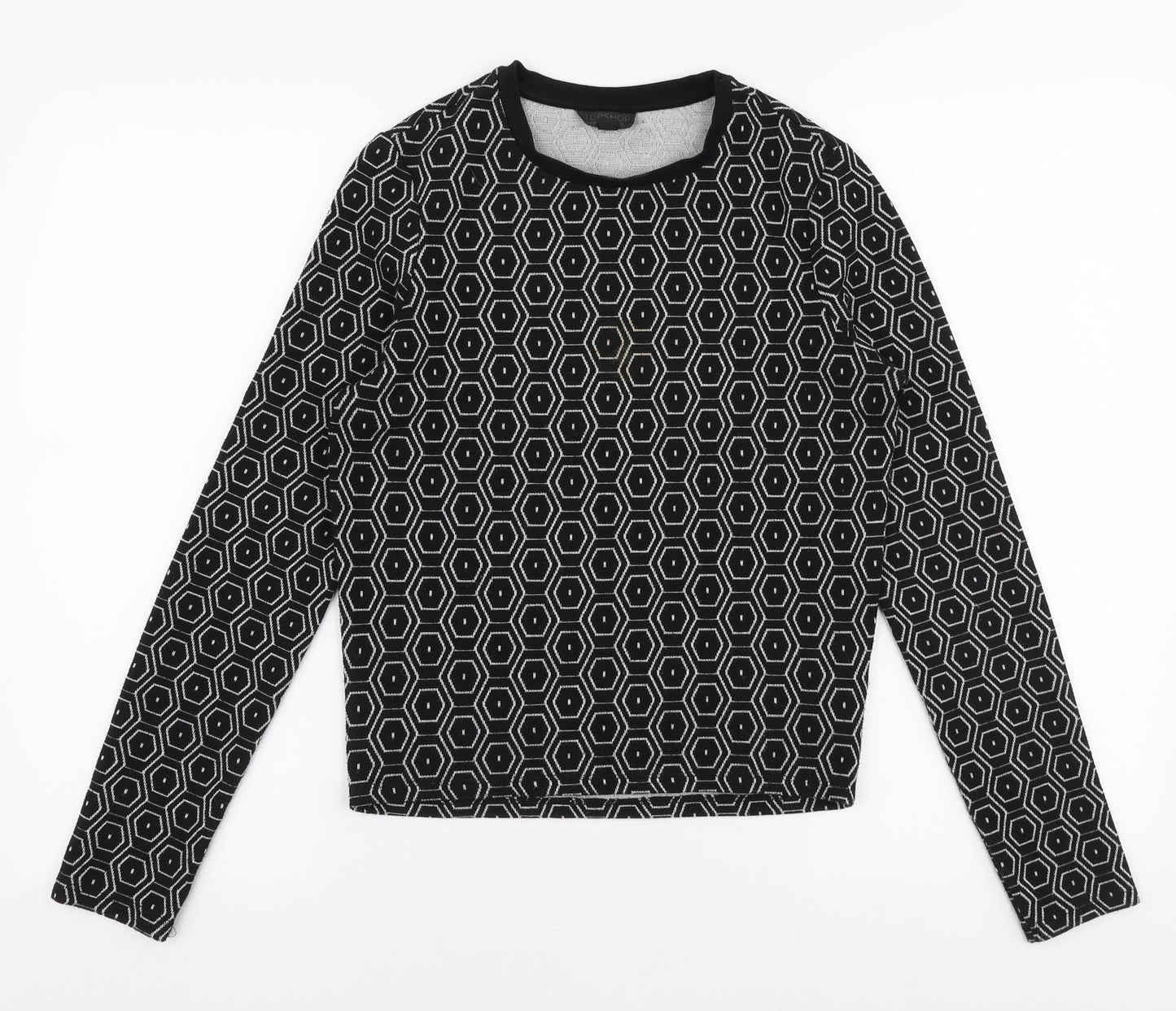 Womens UK Size 10 Topshop Black Pullover Jumper