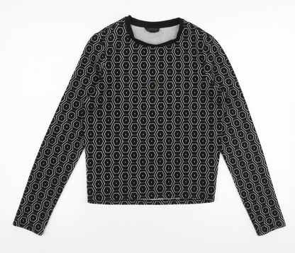 Womens UK Size 10 Topshop Black Pullover Jumper