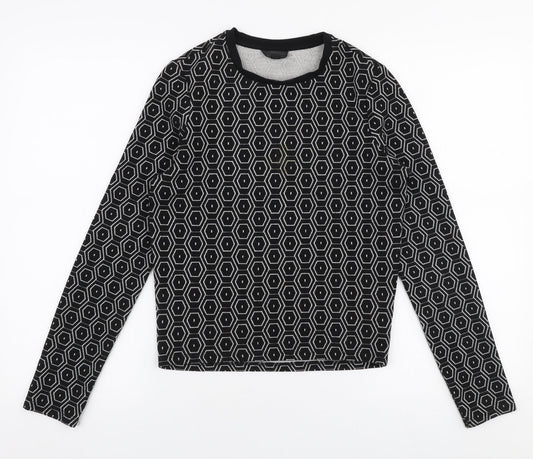 Womens UK Size 10 Topshop Black Pullover Jumper