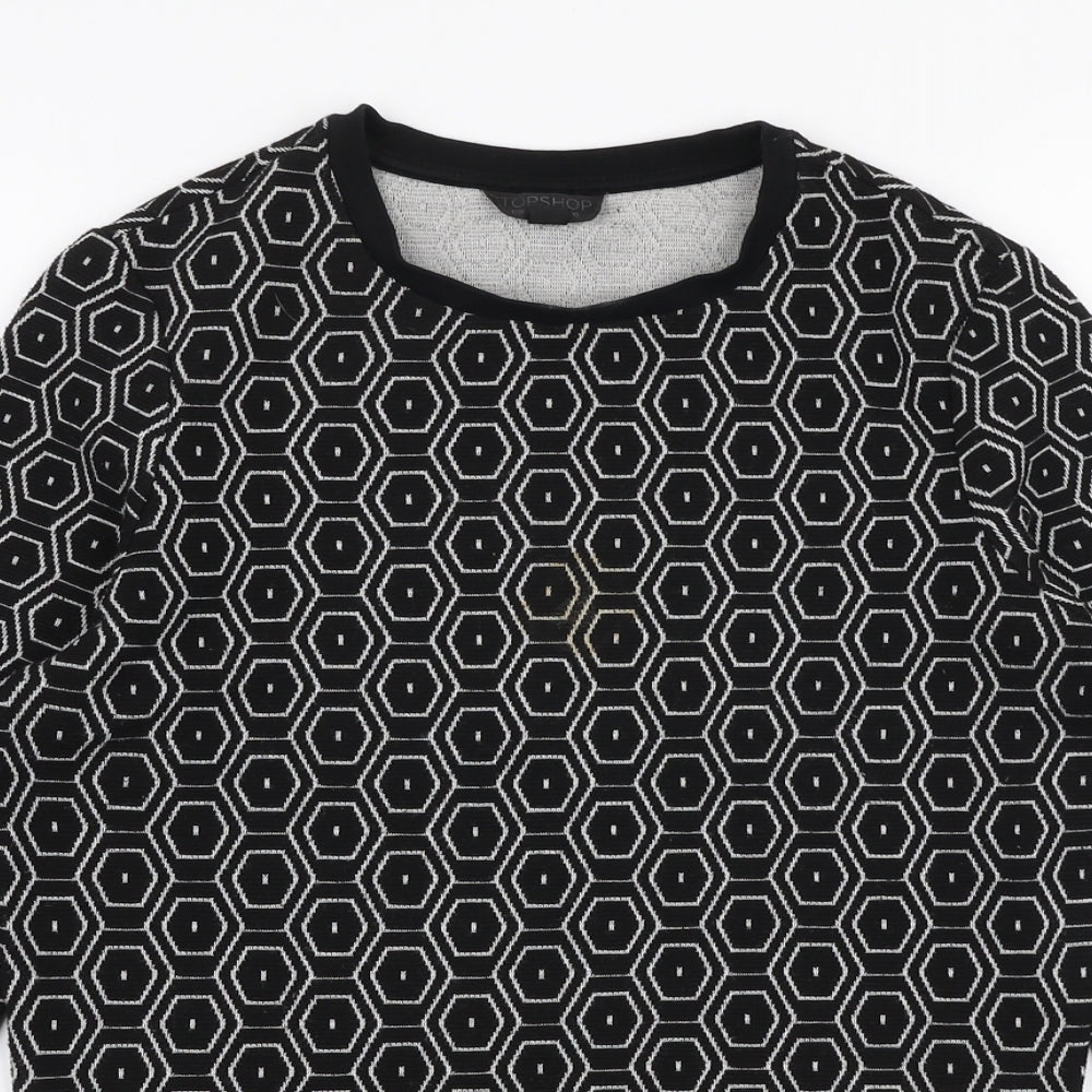 Womens UK Size 10 Topshop Black Pullover Jumper