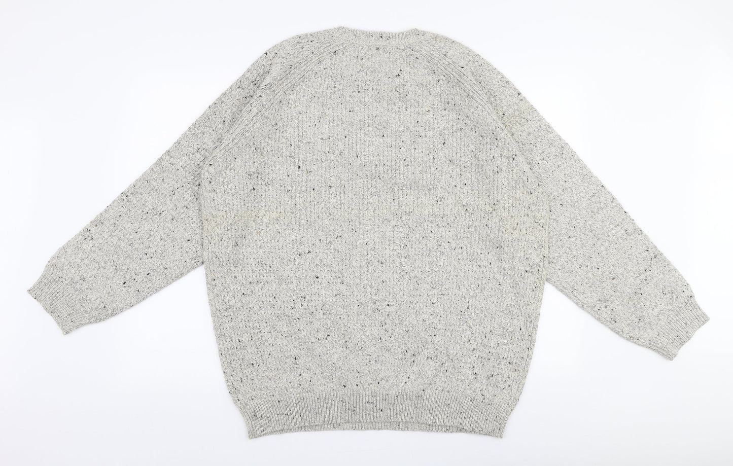 Preworn Mens Beige Round Neck  Polyester Pullover Jumper Size 2XL