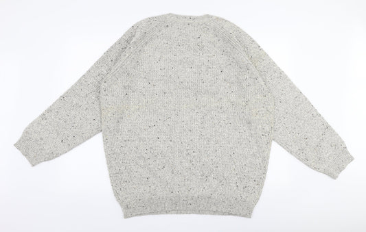 Preworn Mens Beige Round Neck  Polyester Pullover Jumper Size 2XL