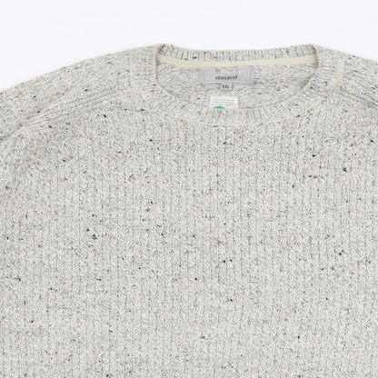 Preworn Mens Beige Round Neck  Polyester Pullover Jumper Size 2XL