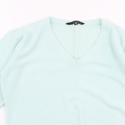 Womens UK Size 16 Janique Blue Pullover Jumper