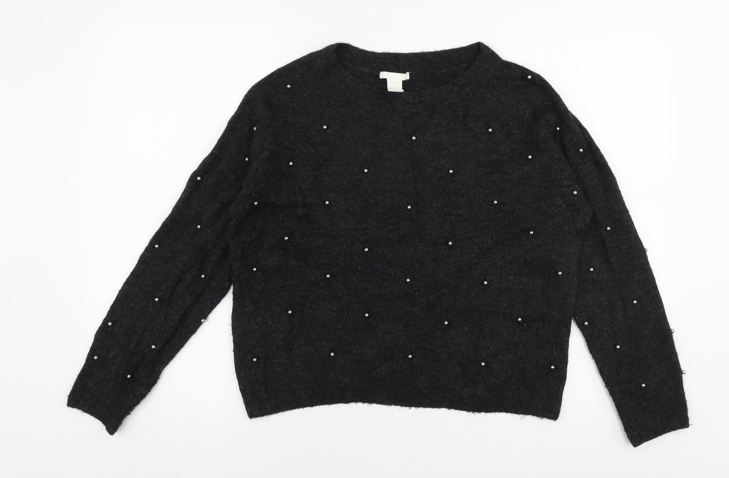 Womens UK Size XS H&M Grey Pullover Jumper