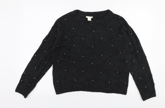 Womens UK Size XS H&M Grey Pullover Jumper