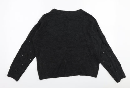 Womens UK Size XS H&M Grey Pullover Jumper