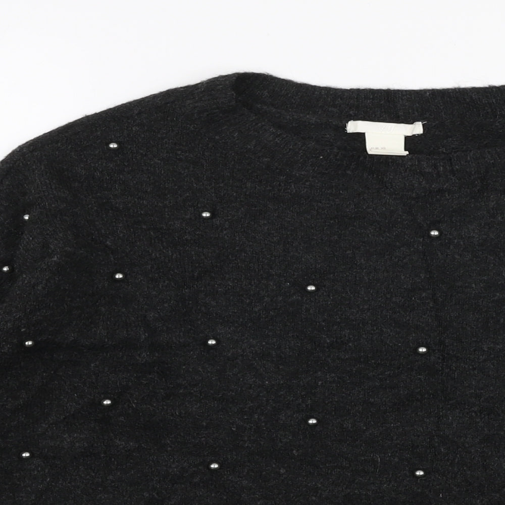 Womens UK Size XS H&M Grey Pullover Jumper