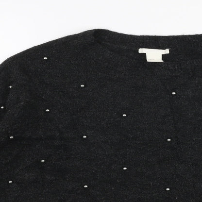 Womens UK Size XS H&M Grey Pullover Jumper