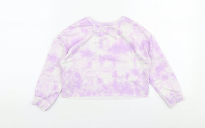 George Girls Purple Floral Polyester Pullover Sweatshirt Size 5-6 Years  Pullover - Butterfly