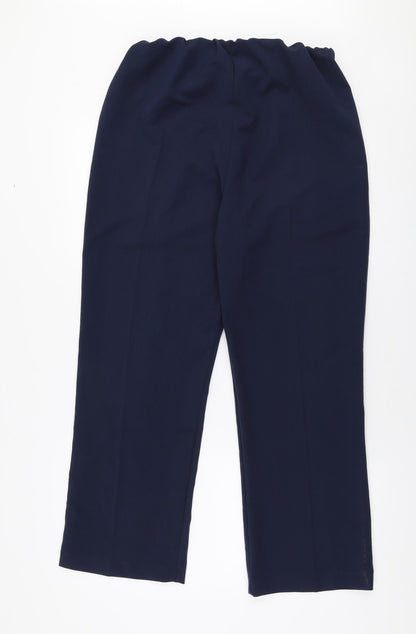 Womens UK Size 12 Mia Moda Regular Fit  Blue Trousers
