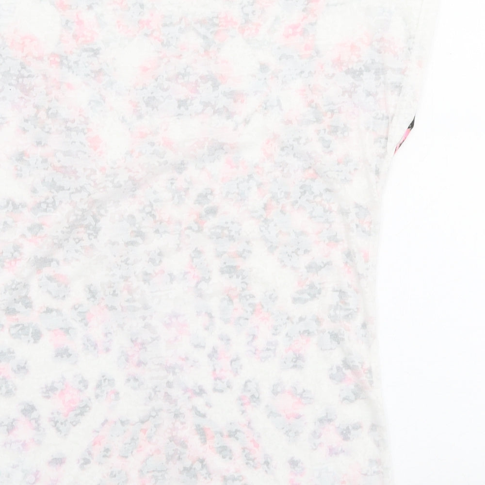 Matalan Womens Multicoloured Floral Polyester Jersey T-Shirt Size 8 Round Neck