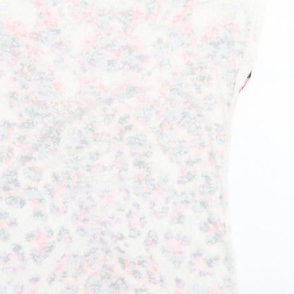 Matalan Womens Multicoloured Floral Polyester Jersey T-Shirt Size 8 Round Neck