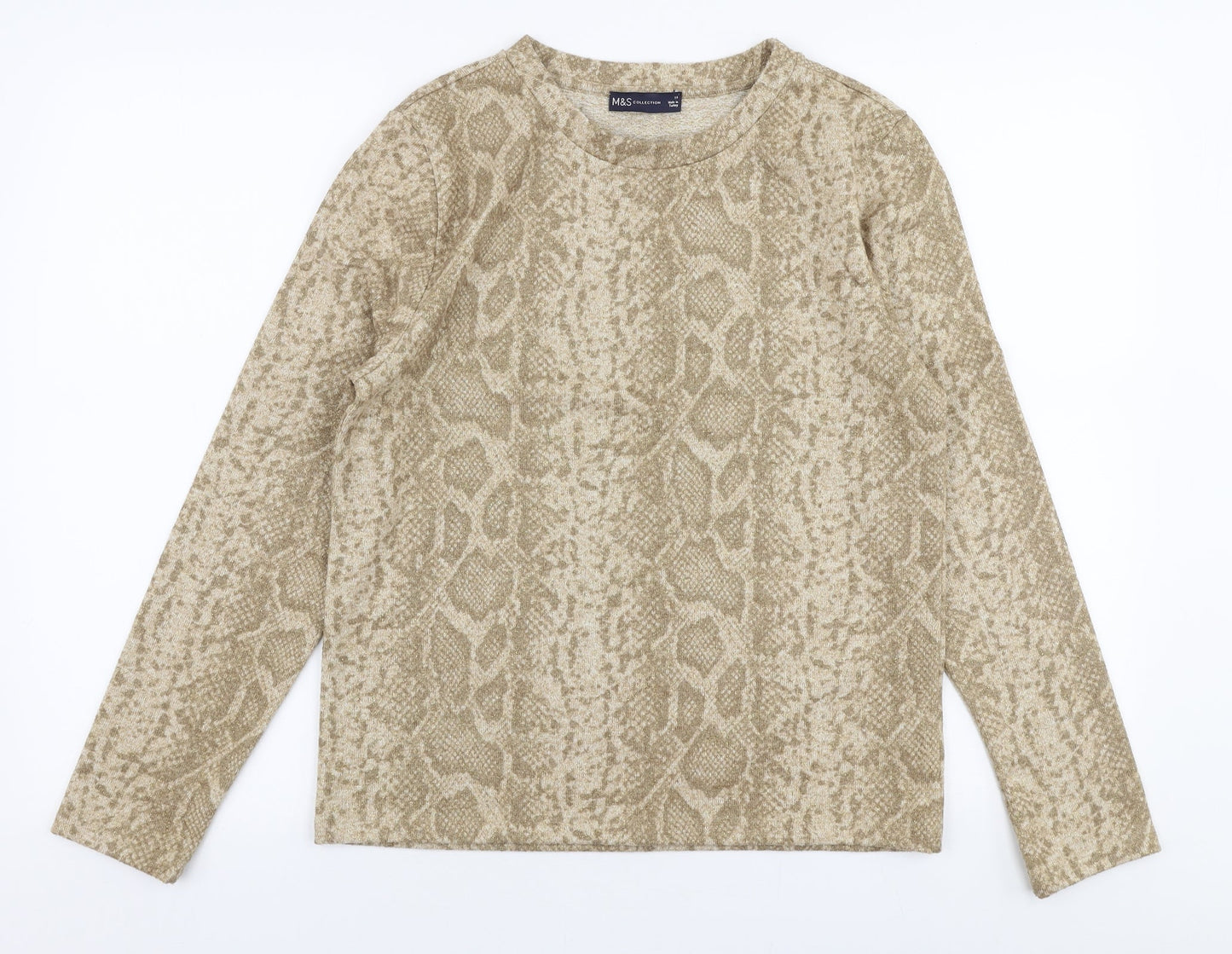Womens UK Size 14 Marks and Spencer Gold Pullover Jumper