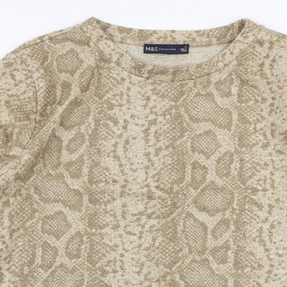 Womens UK Size 14 Marks and Spencer Gold Pullover Jumper