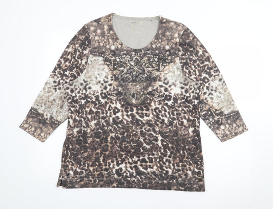 Womens UK Size 18 TIGI Brown Pullover Jumper
