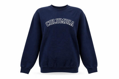 Front view of PRETTYLITTLETHING women’s blue polyester pullover sweatshirt, size S