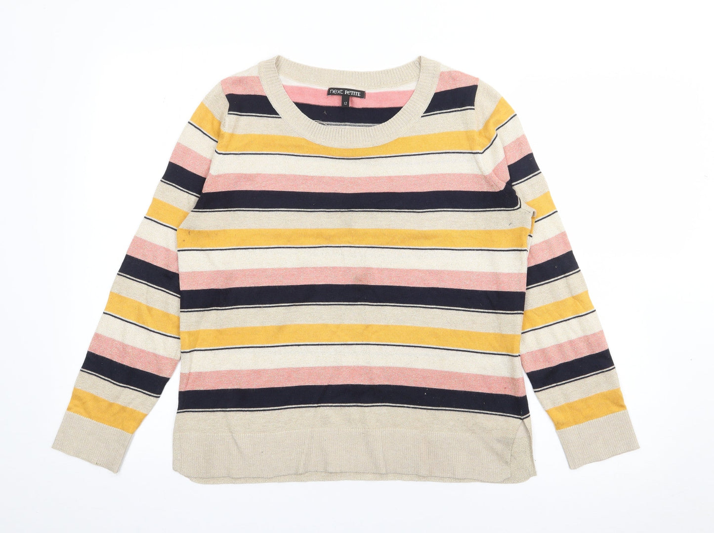 Womens UK Size 12 NEXT Gold Pullover Jumper