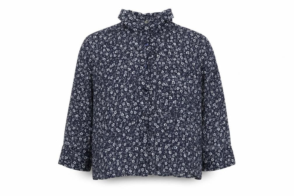 Womens UK Size S Pull & Bear Blue Cropped Blouse