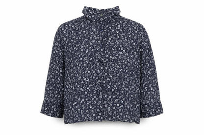 Womens UK Size S Pull & Bear Blue Cropped Blouse