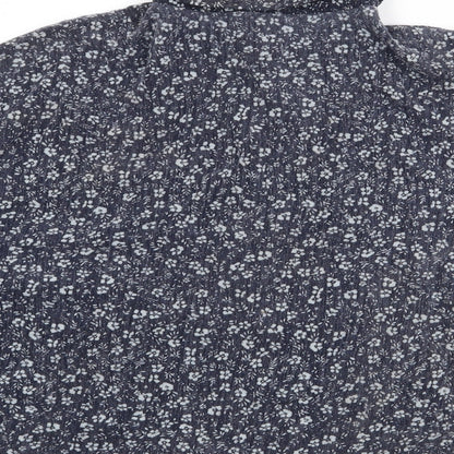 Womens UK Size S Pull & Bear Blue Cropped Blouse