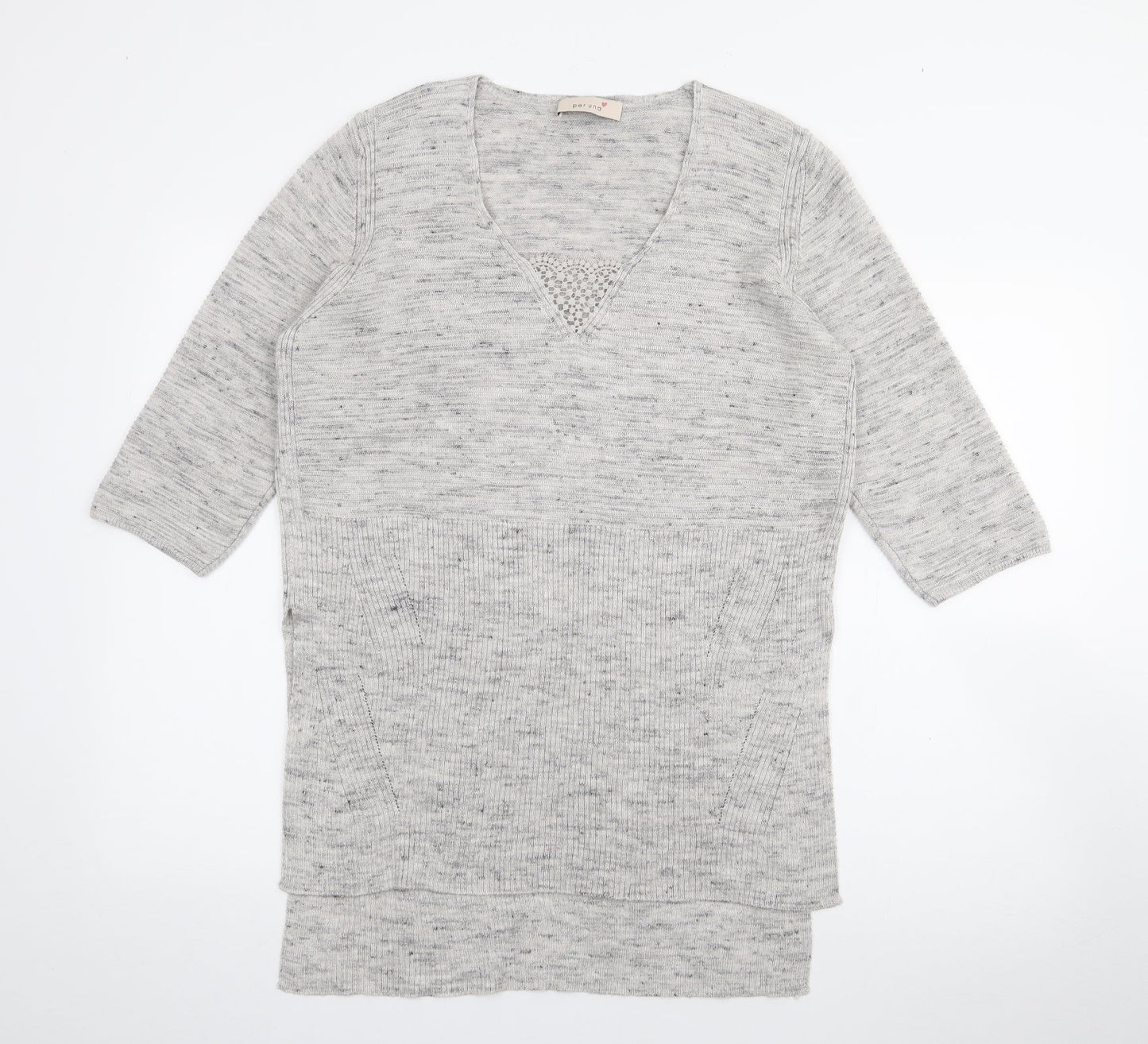 Womens UK Size L Per Una Grey Pullover Jumper